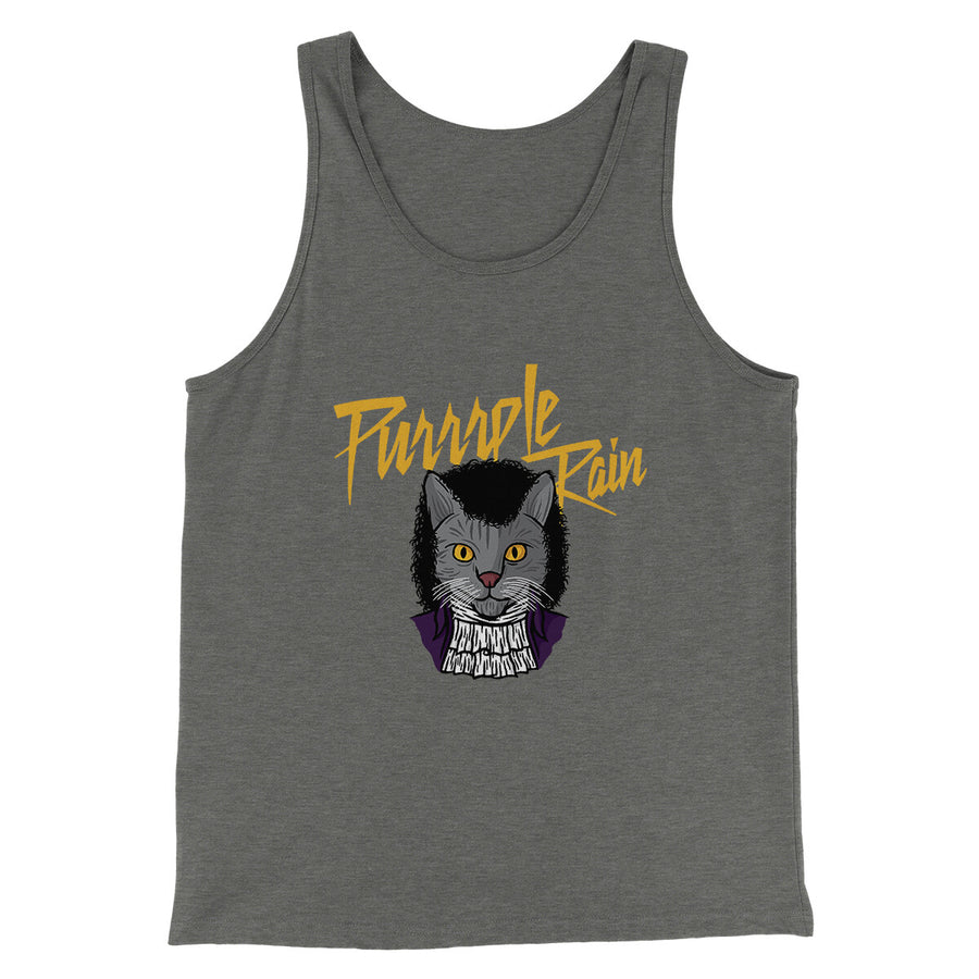 Purrrple Rain Men/Unisex Tank Top | Funny Shirt from Famous In Real Life