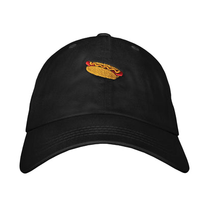 Hot Dog Dad hat Black | Funny Shirt from Famous In Real Life