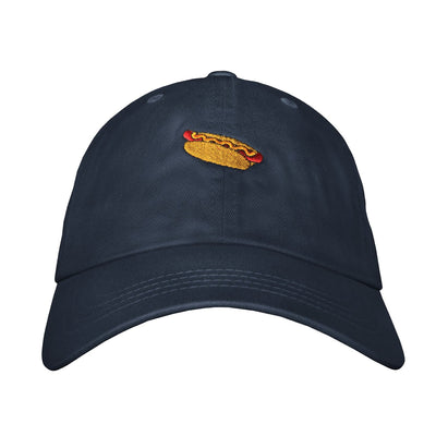 Hot Dog Dad hat Navy | Funny Shirt from Famous In Real Life