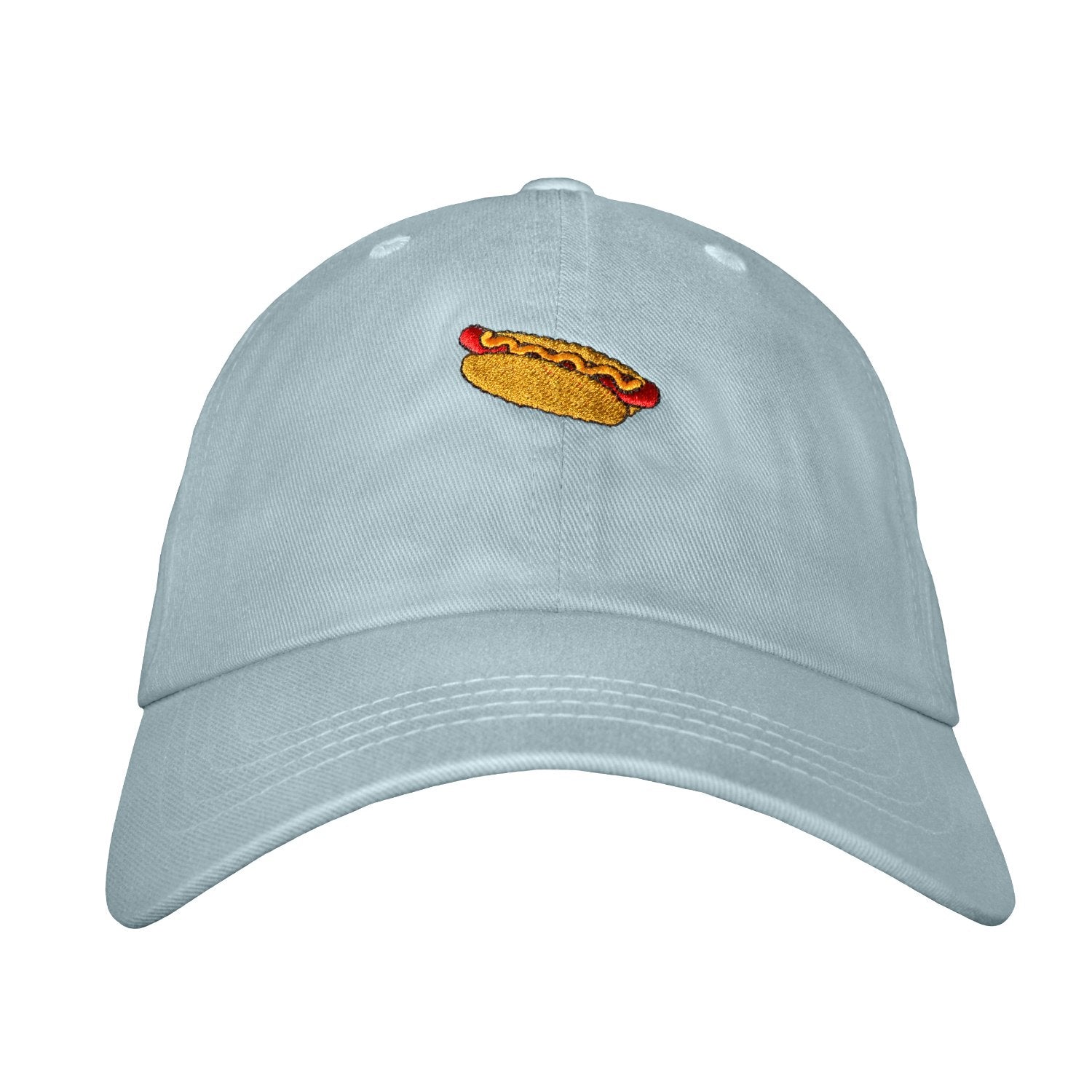 Hot Dog Dad hat Light Blue | Funny Shirt from Famous In Real Life