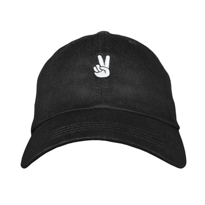 Peace Sign Dad Hat Black | Funny Shirt from Famous In Real Life