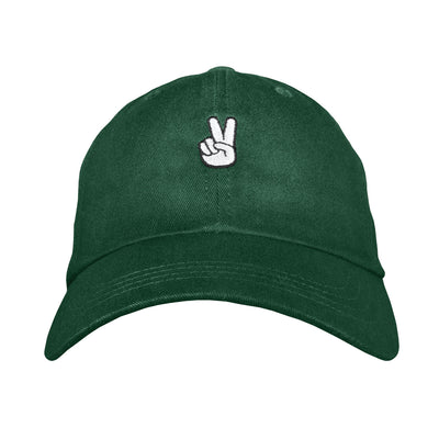 Peace Sign Dad Hat Spruce | Funny Shirt from Famous In Real Life