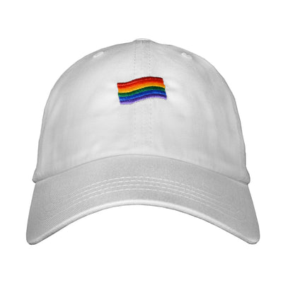 Pride Flag Dad hat White | Funny Shirt from Famous In Real Life