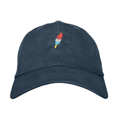 Rocket Pop Popsicle Dad hat Navy | Funny Shirt from Famous In Real Life