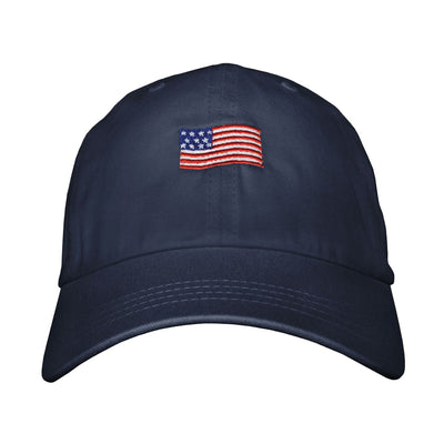 American Flag Dad hat Navy | Funny Shirt from Famous In Real Life