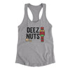 Deez Nuts Women's Racerback Tank Heather Grey | Funny Shirt from Famous In Real Life