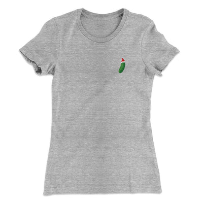 Christmas Pickle Women's T-Shirt Heather Grey | Funny Shirt from Famous In Real Life