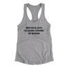 Instead Of Gifts I’m Giving Everyone My Opinion Women's Racerback Tank Heather Grey | Funny Shirt from Famous In Real Life