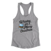 Whiskey You A Merry Christmas Women's Racerback Tank Heather Grey | Funny Shirt from Famous In Real Life