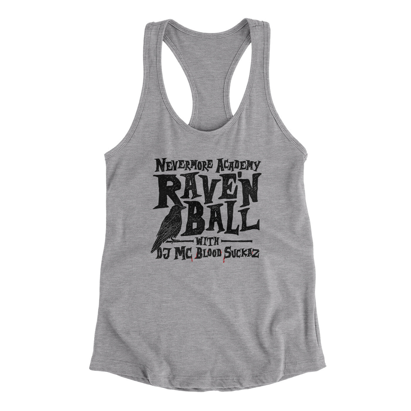 Nevermore Academy Rave'n Ball Women's Racerback Tank | Funny Shirt from Famous In Real Life