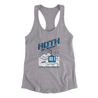 Hoth Ski Resort Women's Racerback Tank Heather Grey | Funny Shirt from Famous In Real Life