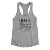Liger Women's Racerback Tank Heather Grey | Funny Shirt from Famous In Real Life