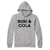 Rum And Cola Hoodie Heather Grey | Funny Shirt from Famous In Real Life