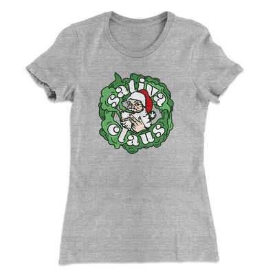 Sativa Claus Women's T-Shirt Heather Grey | Funny Shirt from Famous In Real Life