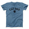 Cat Dad Men/Unisex T-Shirt Heather Indigo | Funny Shirt from Famous In Real Life
