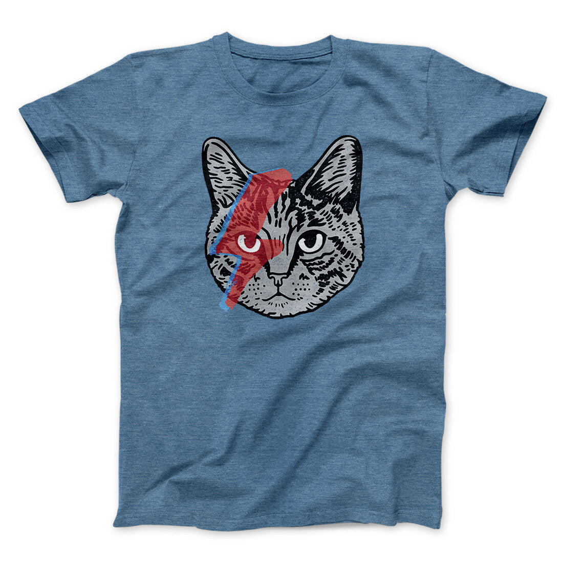 Bowie Cat Men/Unisex T-Shirt | Funny Shirt from Famous In Real Life