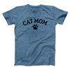 Cat Mom Men/Unisex T-Shirt Heather Indigo | Funny Shirt from Famous In Real Life