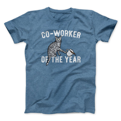 Co-Worker Of The Year Funny Men/Unisex T-Shirt Heather Indigo | Funny Shirt from Famous In Real Life