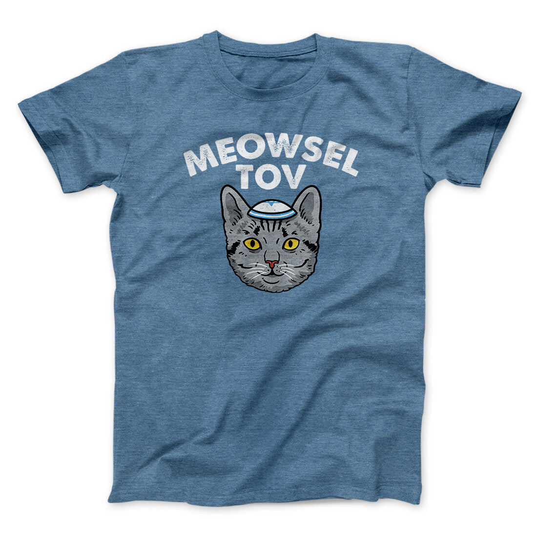 Meowsel Tov Funny Hanukkah Men/Unisex T-Shirt | Funny Shirt from Famous In Real Life