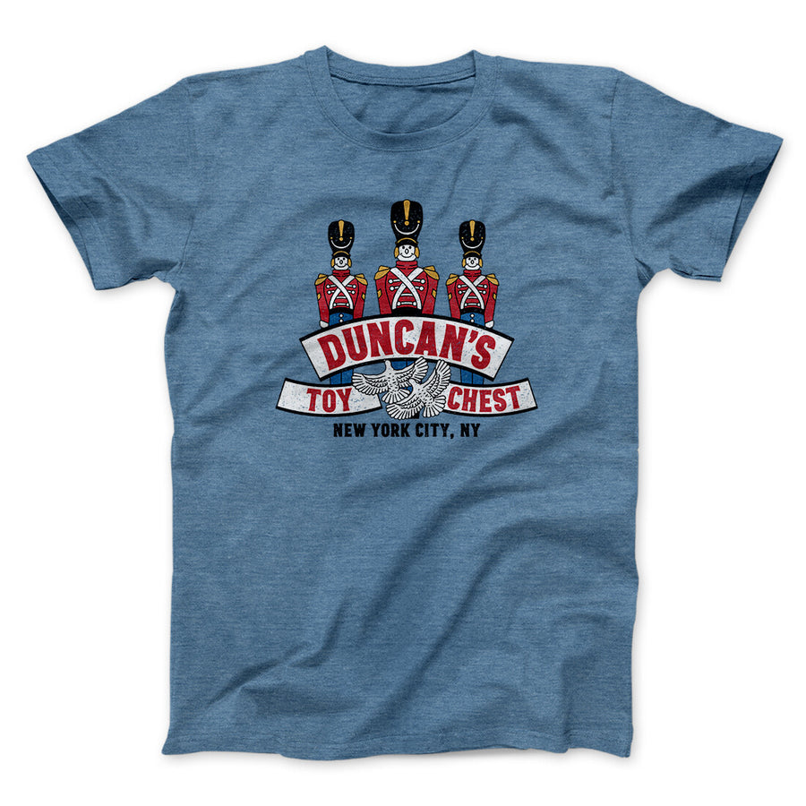 Duncan’s Toy Chest Funny Movie Men/Unisex T-Shirt Heather Indigo | Funny Shirt from Famous In Real Life