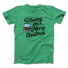 Whiskey You A Merry Christmas Men/Unisex T-Shirt Heather Irish Green | Funny Shirt from Famous In Real Life