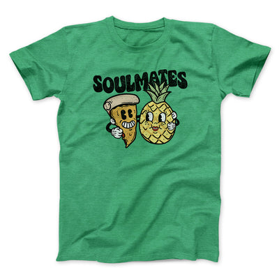 Soulmates Pineapple & Pizza Men/Unisex T-Shirt Heather Kelly | Funny Shirt from Famous In Real Life