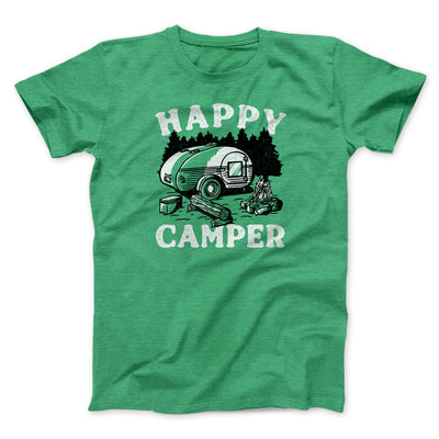 Happy Camper Men/Unisex T-Shirt Heather Kelly | Funny Shirt from Famous In Real Life