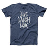 Death Metal Live Laugh Love Funny Men/Unisex T-Shirt Heather Navy | Funny Shirt from Famous In Real Life