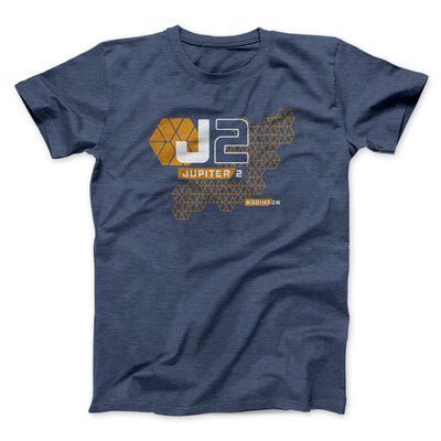 Robinson Jupiter 2 Crew Men/Unisex T-Shirt Heather Navy | Funny Shirt from Famous In Real Life