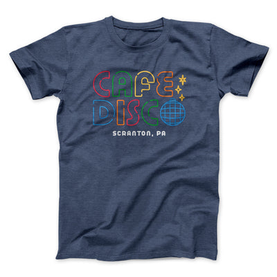 Cafe Disco Men/Unisex T-Shirt Heather Navy | Funny Shirt from Famous In Real Life
