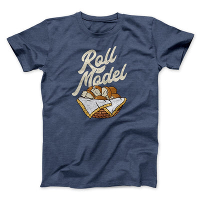 Roll Model Men/Unisex T-Shirt Heather Navy | Funny Shirt from Famous In Real Life