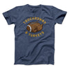 Touchdowns And Turkeys Funny Thanksgiving Men/Unisex T-Shirt Heather Navy | Funny Shirt from Famous In Real Life