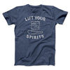 Lift Your Spirits Men/Unisex T-Shirt Heather Navy | Funny Shirt from Famous In Real Life