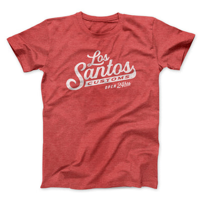 Los Santos Customs Men/Unisex T-Shirt Heather Red | Funny Shirt from Famous In Real Life