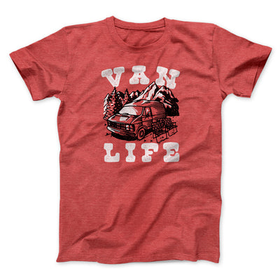Van Life Men/Unisex T-Shirt Heather Red | Funny Shirt from Famous In Real Life