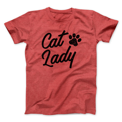Cat Lady Men/Unisex T-Shirt Heather Red | Funny Shirt from Famous In Real Life