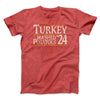 Turkey & Mashed Potatoes 2024 Men/Unisex T-Shirt Heather Red | Funny Shirt from Famous In Real Life