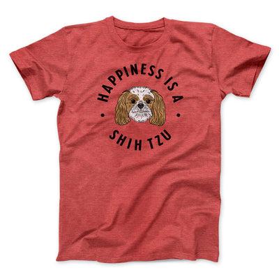 Happiness Is A Shih Tzu Men/Unisex T-Shirt Heather Red | Funny Shirt from Famous In Real Life