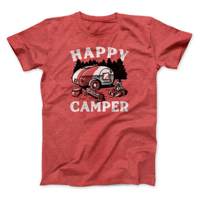 Happy Camper Men/Unisex T-Shirt Heather Red | Funny Shirt from Famous In Real Life