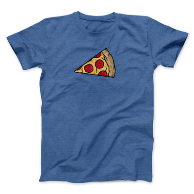 Pizza Slice Couple's Shirt Men/Unisex T-Shirt Heather True Royal | Funny Shirt from Famous In Real Life