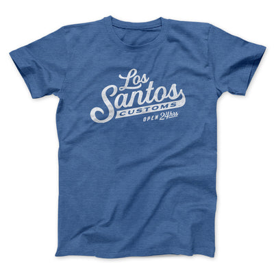 Los Santos Customs Men/Unisex T-Shirt Heather True Royal | Funny Shirt from Famous In Real Life