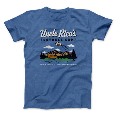 Uncle Rico's Football Camp Funny Movie Men/Unisex T-Shirt Heather True Royal | Funny Shirt from Famous In Real Life