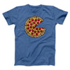 Pizza Slice Couple's Shirt Men/Unisex T-Shirt Heather True Royal | Funny Shirt from Famous In Real Life