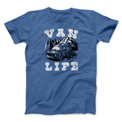 Van Life Men/Unisex T-Shirt Heather True Royal | Funny Shirt from Famous In Real Life