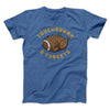 Touchdowns And Turkeys Funny Thanksgiving Men/Unisex T-Shirt Heather True Royal | Funny Shirt from Famous In Real Life