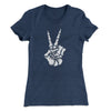 Peace Skeleton Hand Women's T-Shirt Indigo | Funny Shirt from Famous In Real Life