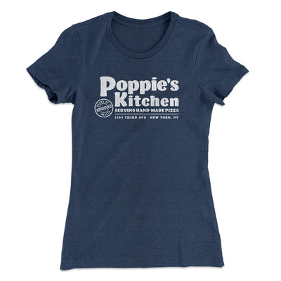 Poppies Kitchen Women's T-Shirt Indigo | Funny Shirt from Famous In Real Life