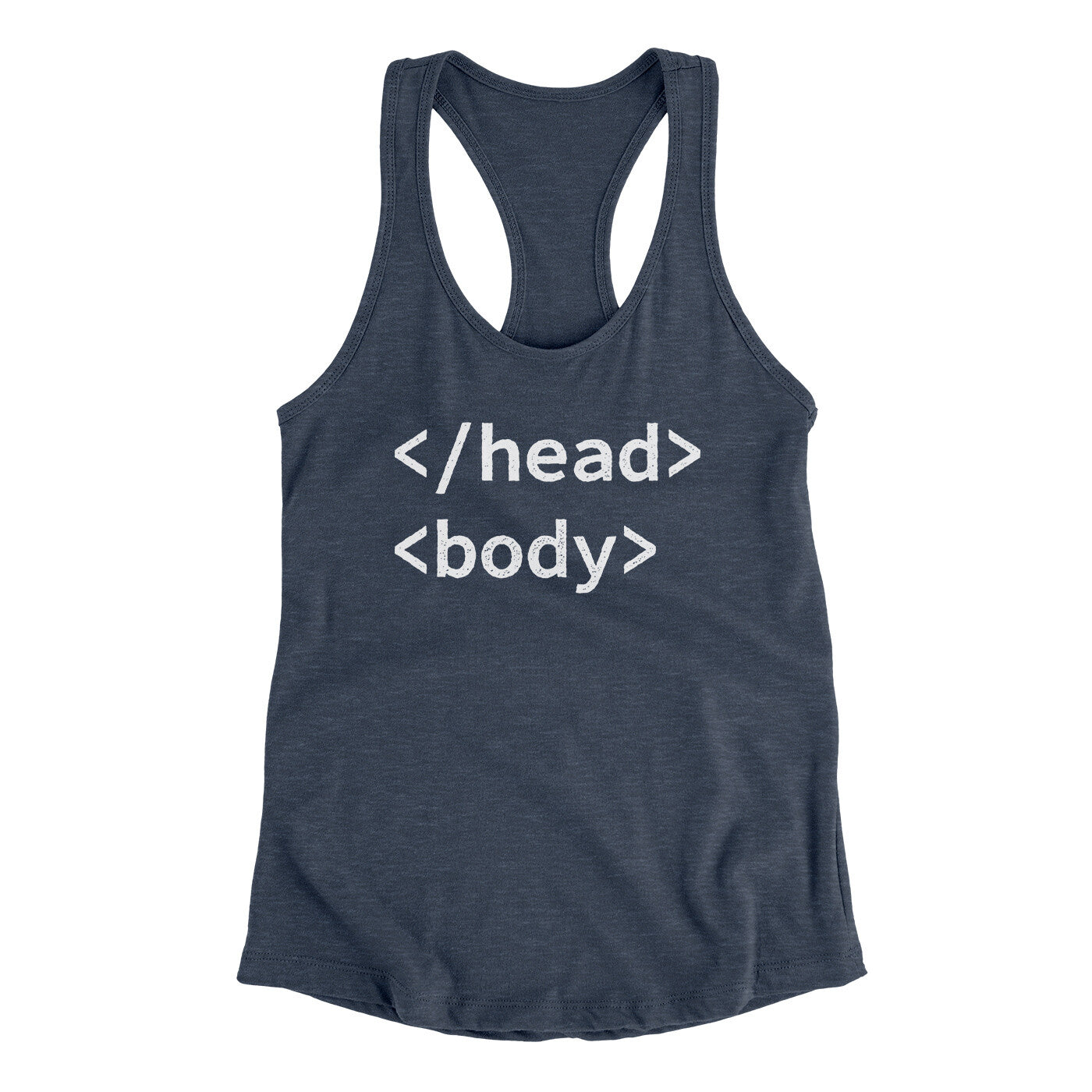 Html Head Body Funny Women's Racerback Tank | Funny Shirt from Famous In Real Life