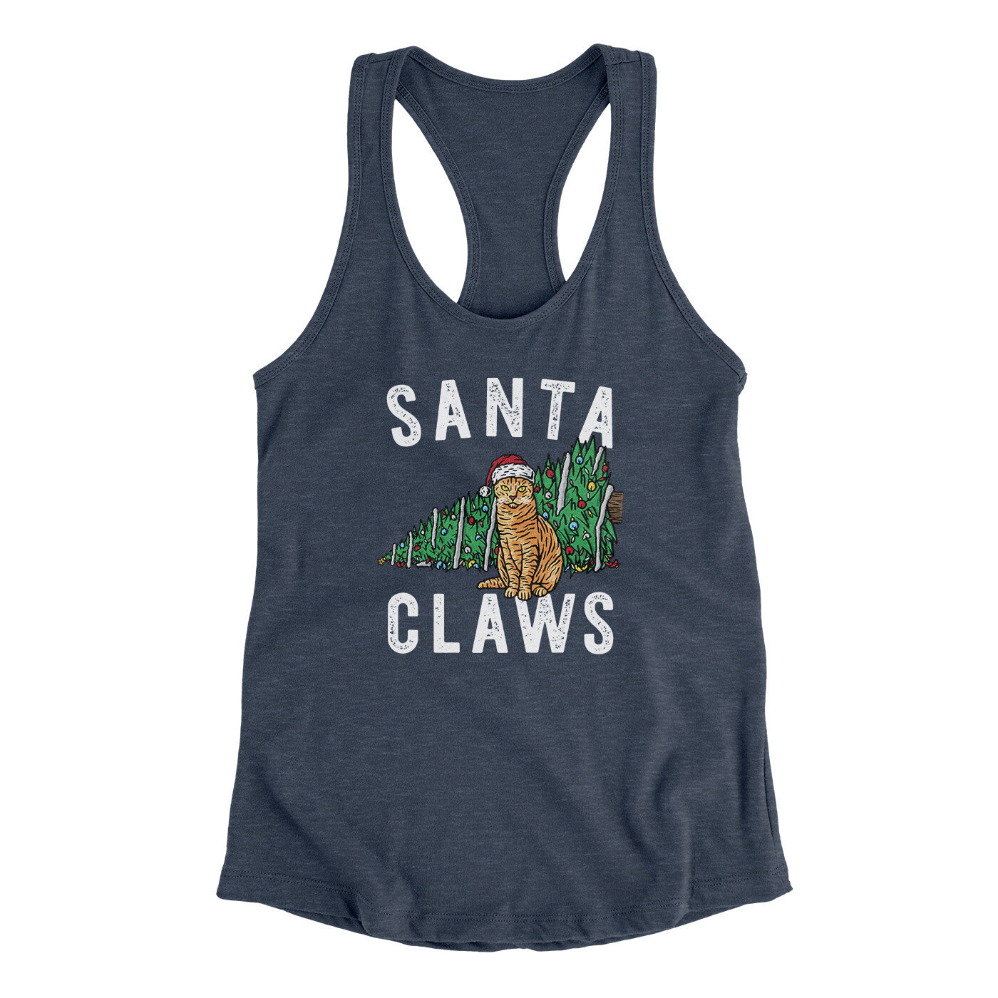 Santa Claws Women's Racerback Tank | Funny Shirt from Famous In Real Life