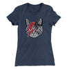 Bowie Cat Women's T-Shirt Indigo | Funny Shirt from Famous In Real Life